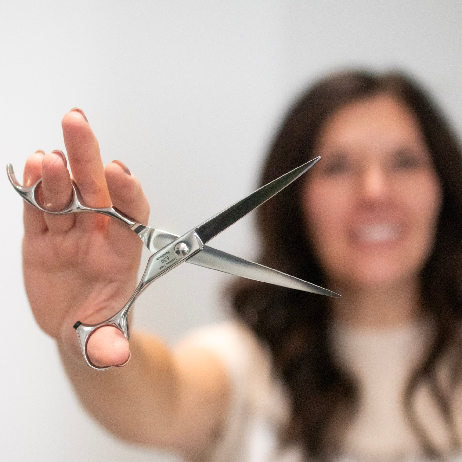 Cheree holding her shears